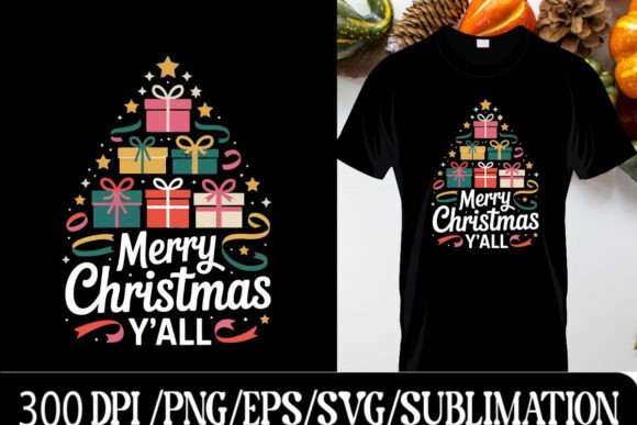 Download Merry Christmas Y’all Retro Gift Box Tre - Merry christmas Collection