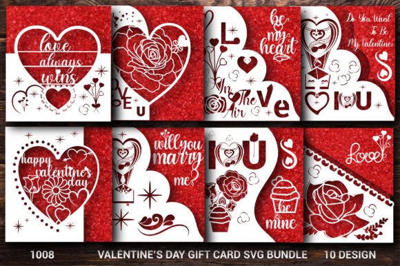 Download Valentine's Day Gift Card SVG Bundle1008 - Card svg bundle Collection