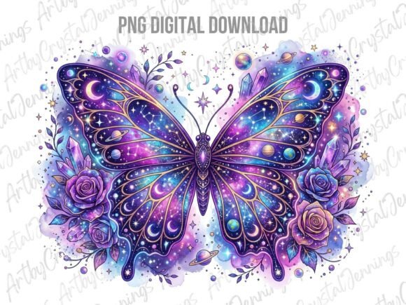 Download Floral Celestial Purple Butterfly PNG - Butterfly png Collection