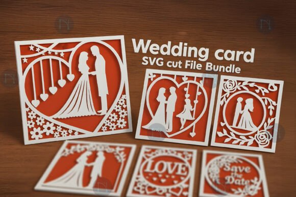 Download Paper Cut Wedding Card SVG Bundle - Card svg bundle Collection