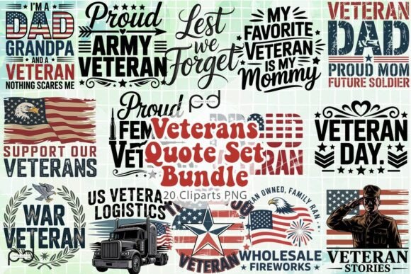 Download Veterans Quote Graphics Bundle - Quote graphics Collection