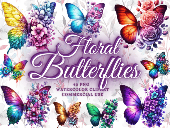 Download Floral Butterfly Png Bundle Butterflies - Butterfly png Collection