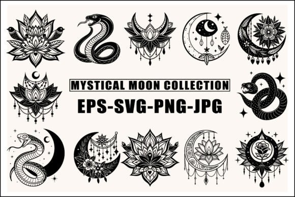 Download Mystic Moon &amp; Boho Spiritual SVG Set - Spiritual svg Collection