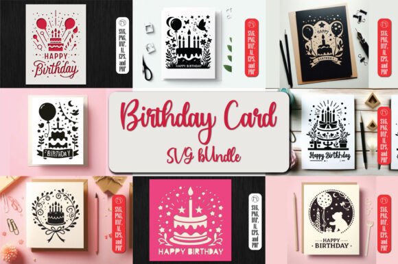Download Cricut Birthday Card SVG Bundle - Card svg bundle Collection